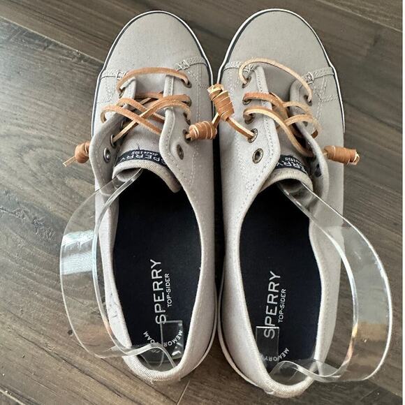 Sperry Top Sider Size 9.5M Pier View Slip On Low Top Flat Canvas Sneaker Gray - Picture 5 of 12